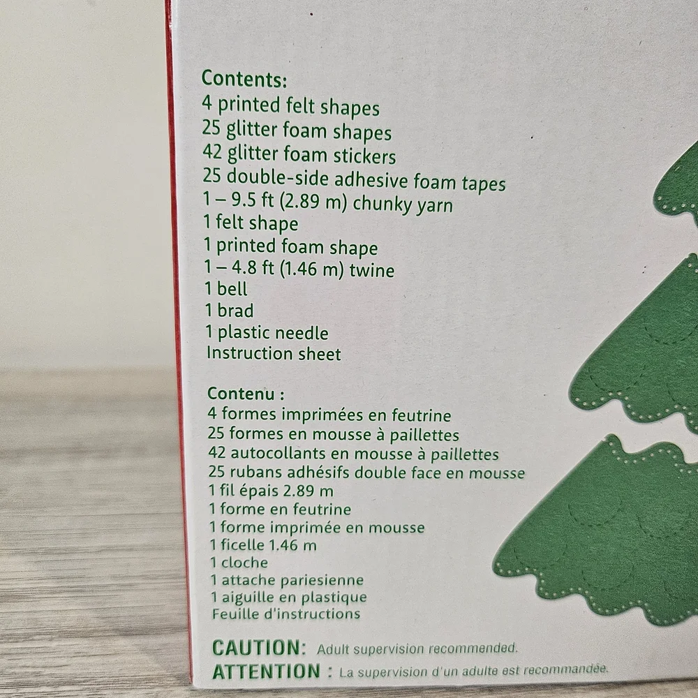 Creatology Christmas Tree Advent Kit Kids Green Sewing Crafting Educational 6+